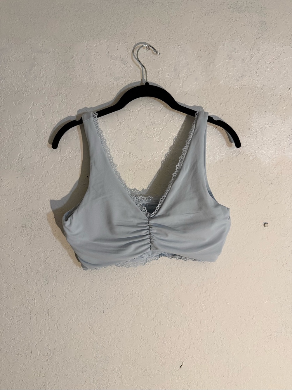 NWT | JoyLab - Lace-Trim V-Neck Bralette l Light Blue | L